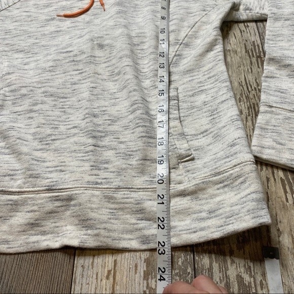 5/$25 Tek Gear Exercise Lightweight Heather Neon Accent Pullover Hoodie Small - Picture 5 of 7